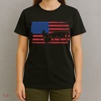 Horse Racing Harness Racing USA Flag Trotter Pacer T-Shirt thumb 4