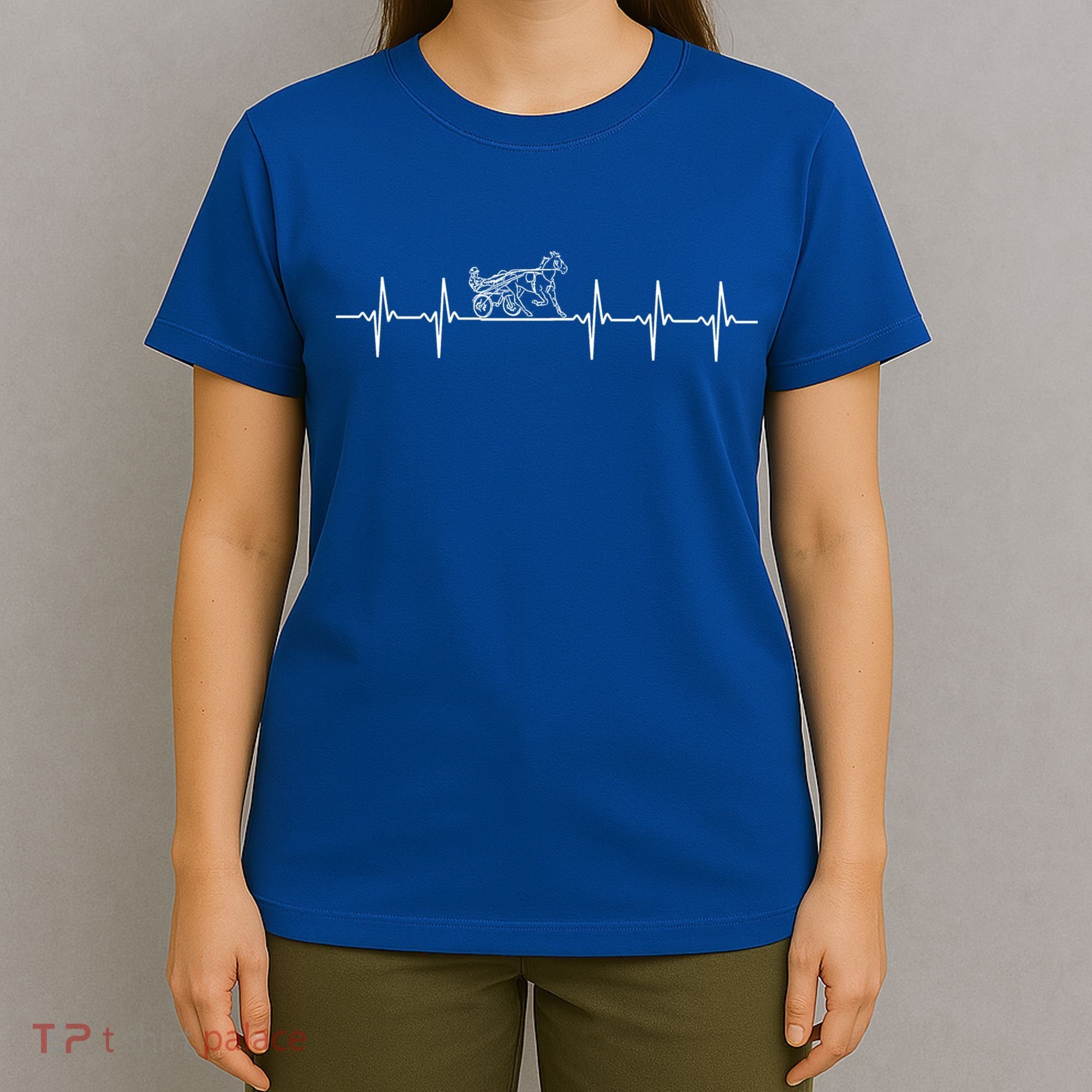 Harness Racing Heartbeat Great Gift Love Horse Racing T-Shirt