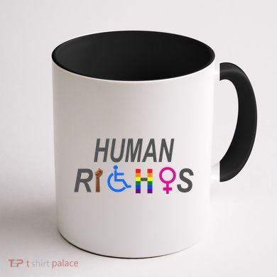 Human Rights Coffee Mug back