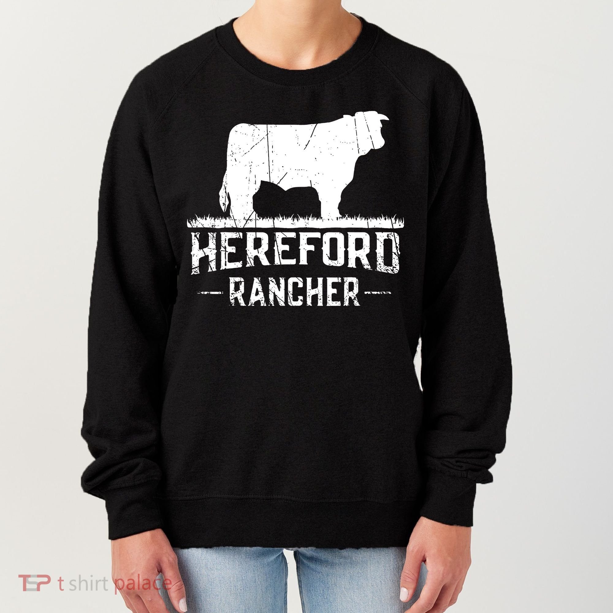 Hereford Rancher Hereford Cow For Cattle Farmer Women's Sweatshirt
