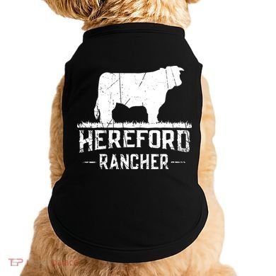 Hereford Rancher Hereford Cow For Cattle Farmer Doggie Tank