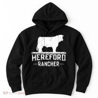Hereford Rancher Hereford Cow For Cattle Farmer Hoodie thumb 0