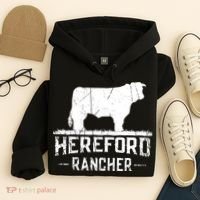 Hereford Rancher Hereford Cow For Cattle Farmer Hoodie thumb 4