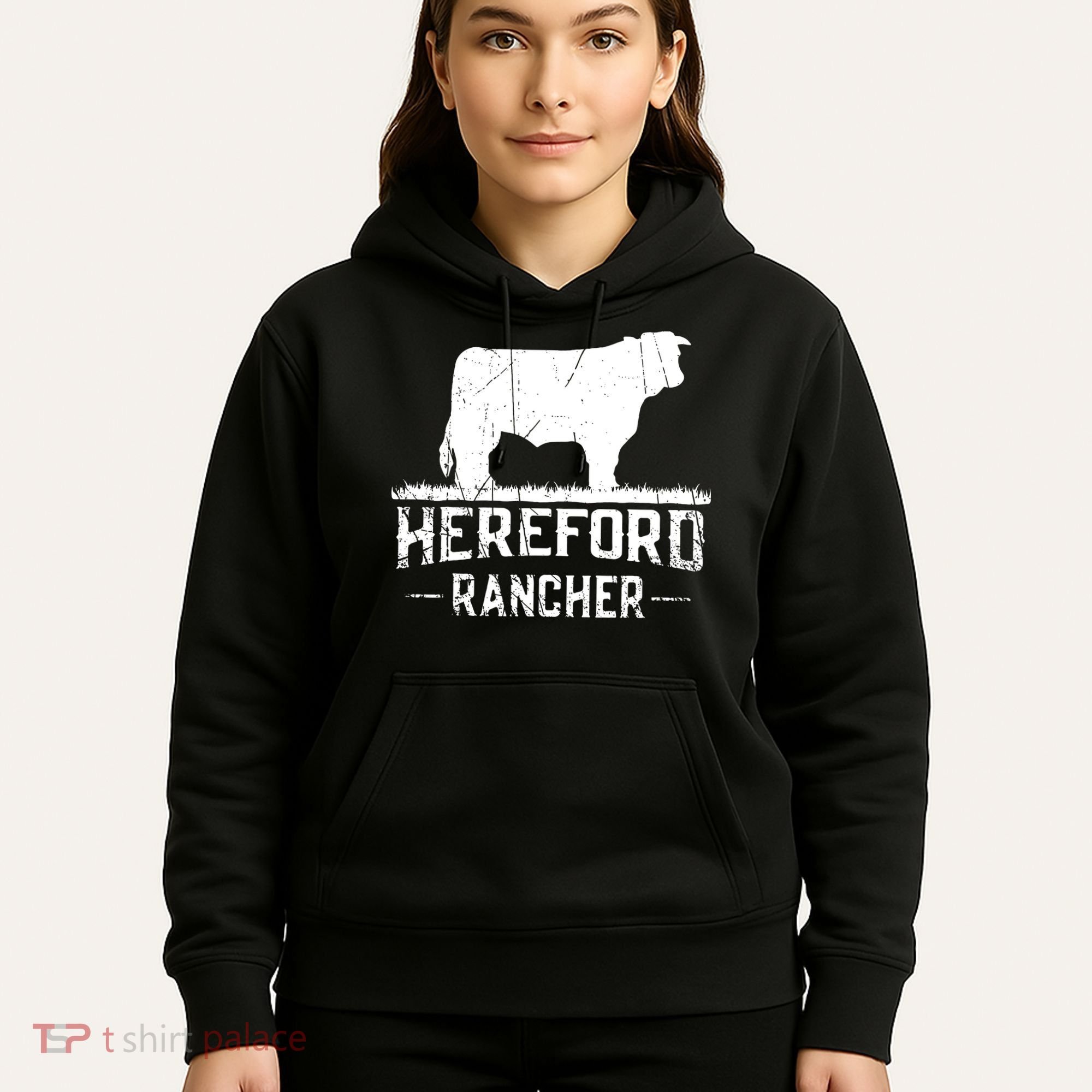 Hereford Rancher Hereford Cow For Cattle Farmer Hoodie