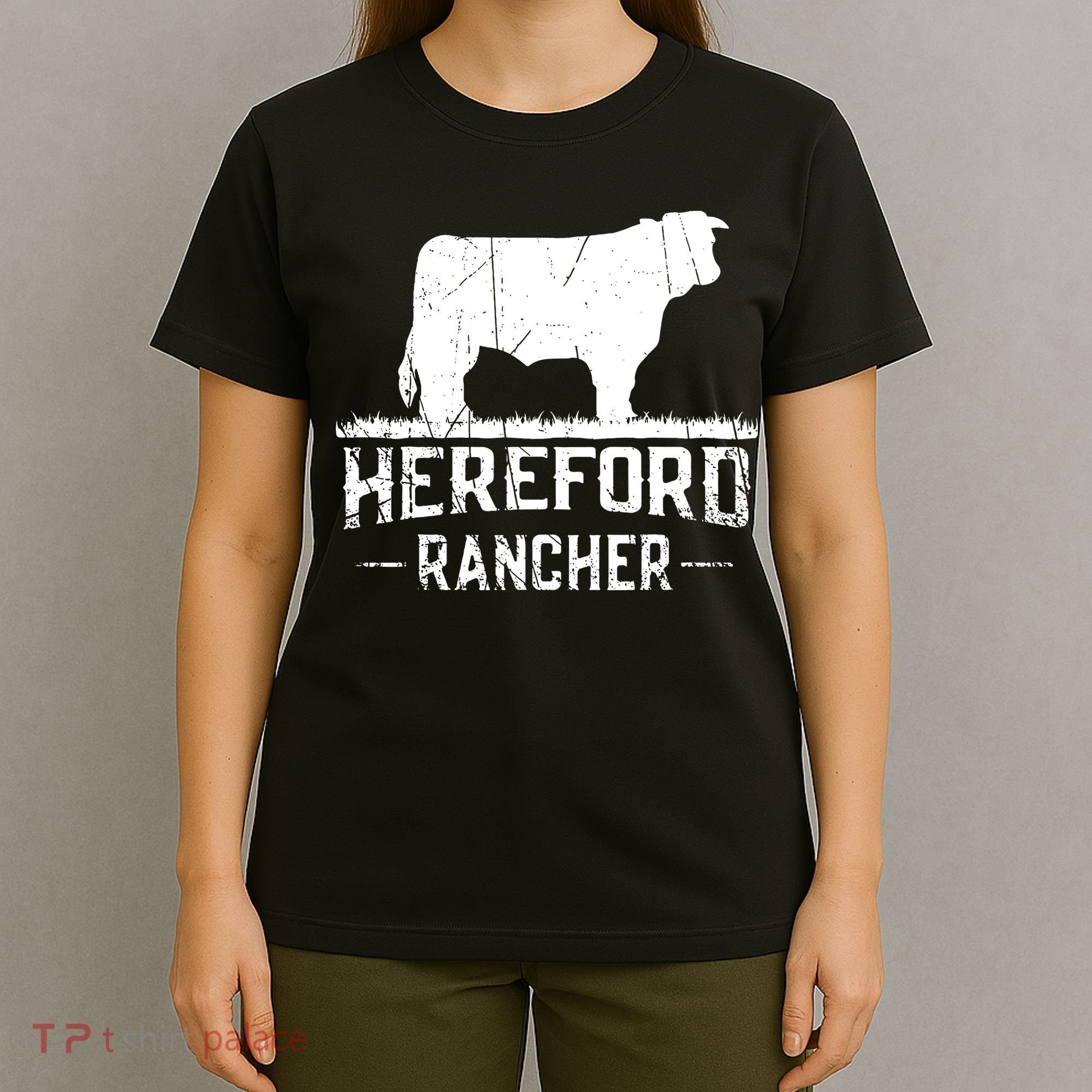 Hereford Rancher Hereford Cow For Cattle Farmer T-Shirt