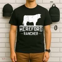 Hereford Rancher Hereford Cow For Cattle Farmer T-Shirt thumb 6