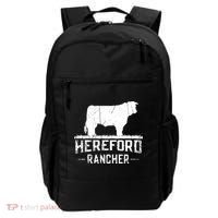 Hereford Rancher Hereford Cow For Cattle Farmer Backpack thumb 0