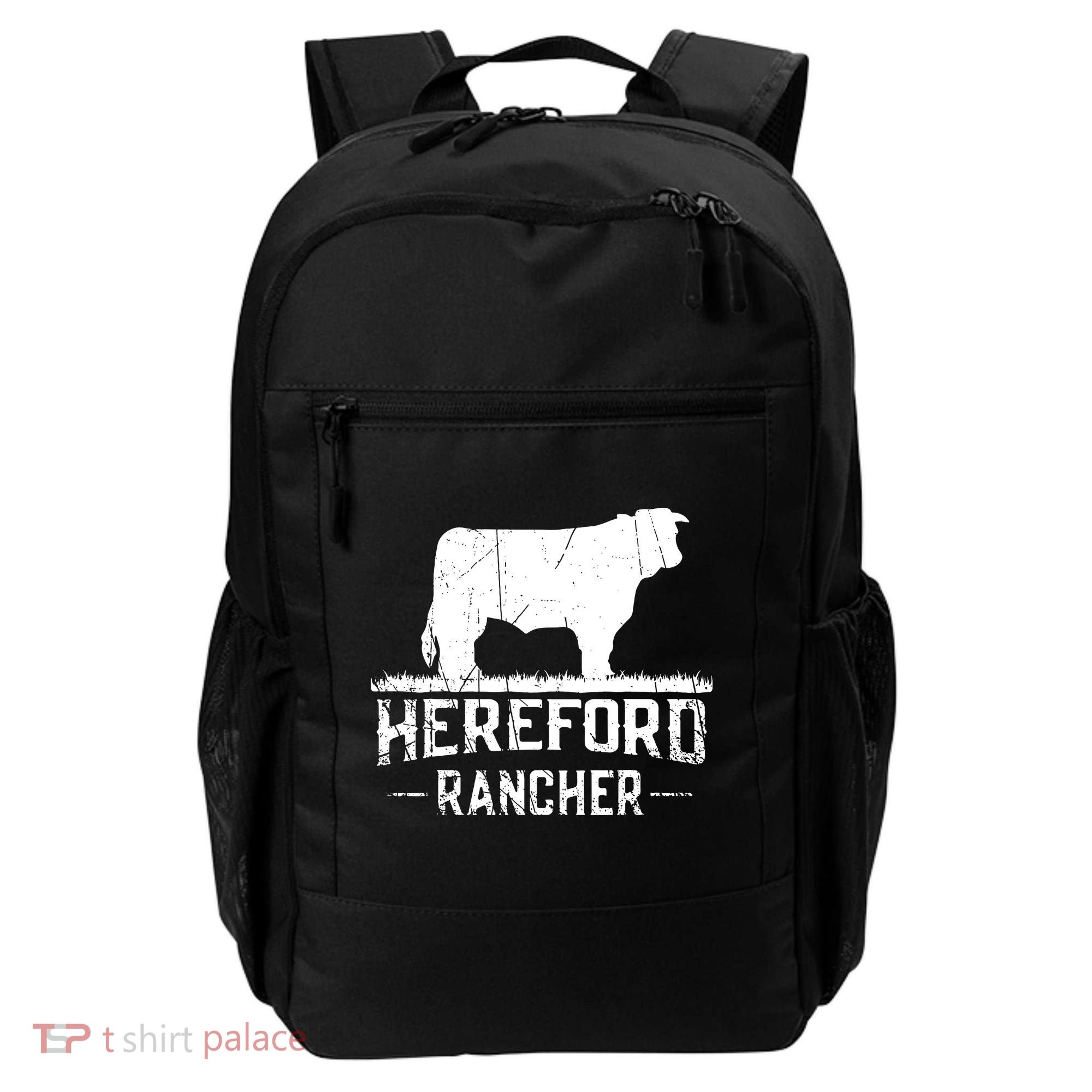 Hereford Rancher Hereford Cow For Cattle Farmer Backpack