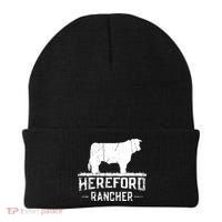 Hereford Rancher Hereford Cow For Cattle Farmer Beanie thumb 0