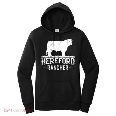 Hereford Rancher Hereford Cow For Cattle Farmer Women's Hoodie