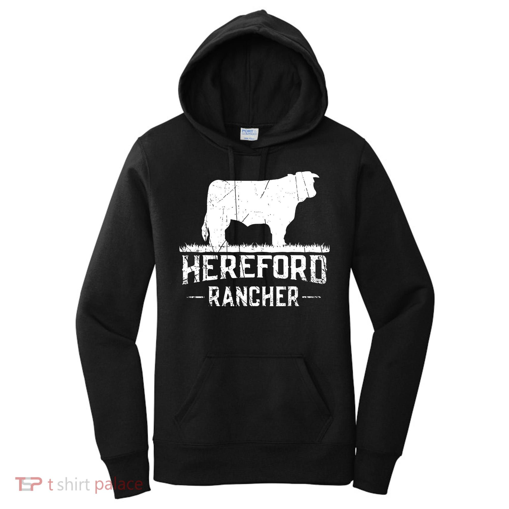 Hereford Rancher Hereford Cow For Cattle Farmer Women's Hoodie