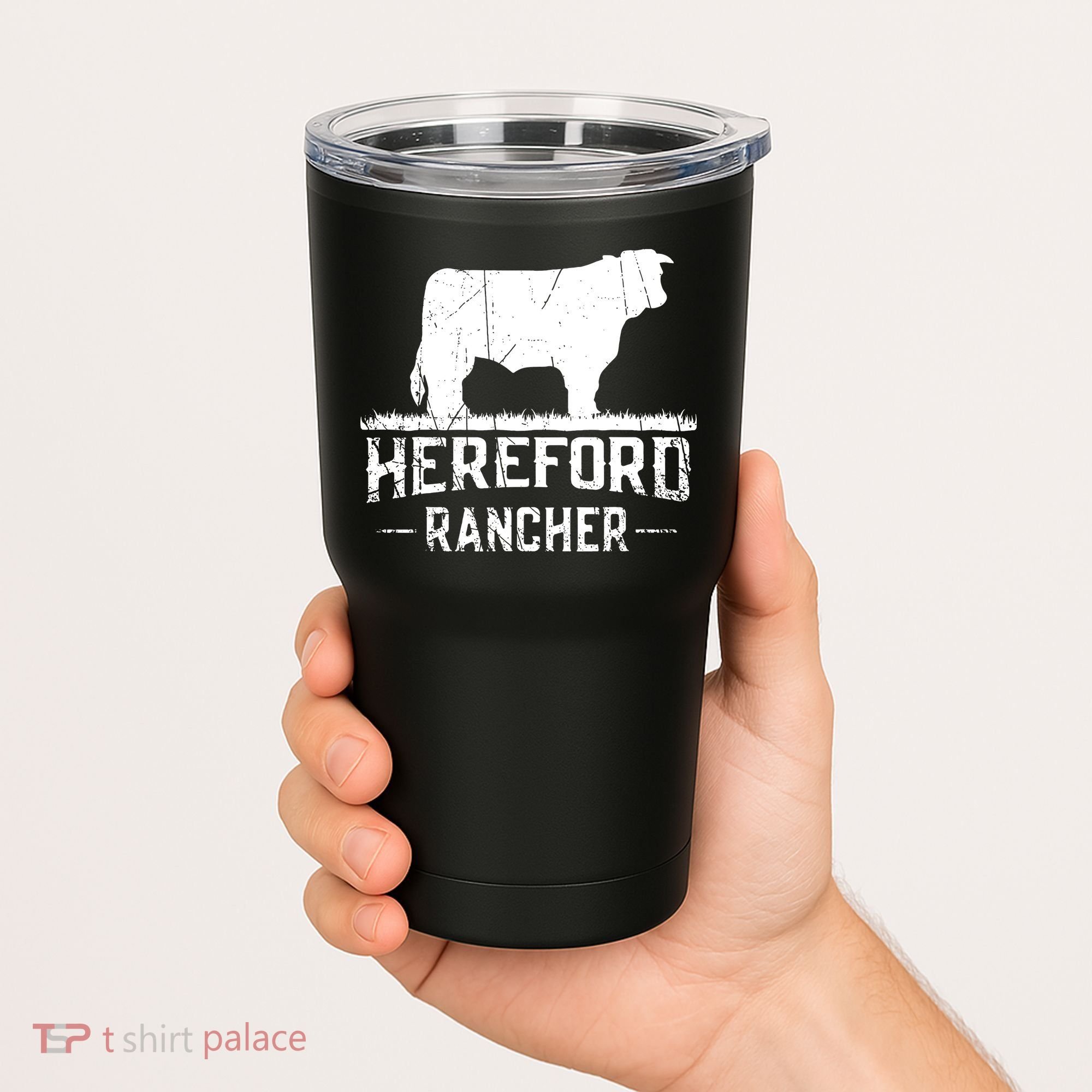 Hereford Rancher Hereford Cow For Cattle Farmer Tumbler