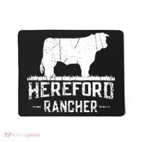 Hereford Rancher Hereford Cow For Cattle Farmer Mousepad thumb 0