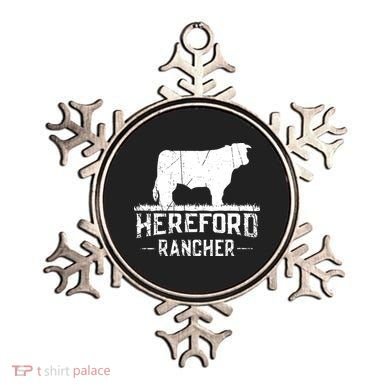 Hereford Rancher Hereford Cow For Cattle Farmer Ornament