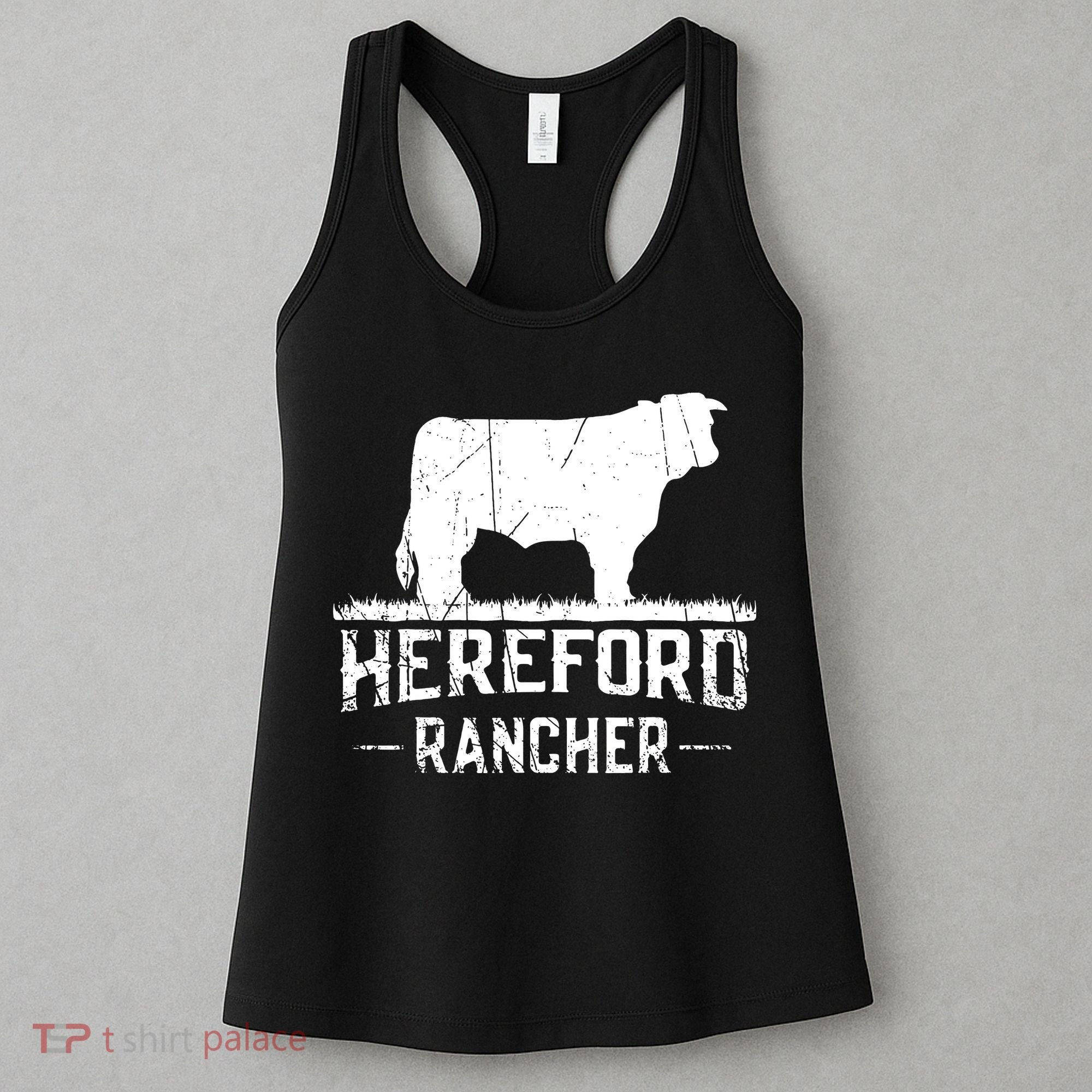 Hereford Rancher Hereford Cow For Cattle Farmer Women's Tank Top