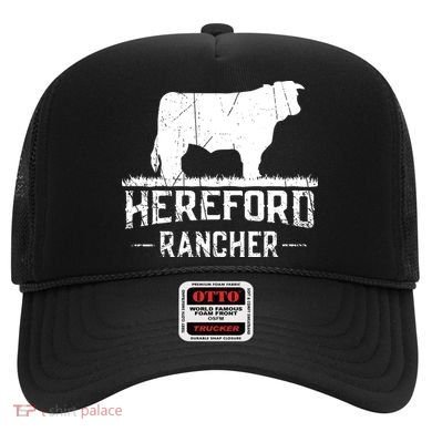 Hereford Rancher Hereford Cow For Cattle Farmer Hat