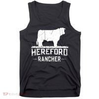 Hereford Rancher Hereford Cow For Cattle Farmer Tank Top thumb 0