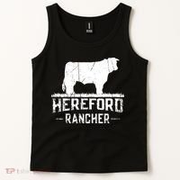 Hereford Rancher Hereford Cow For Cattle Farmer Tank Top thumb 2