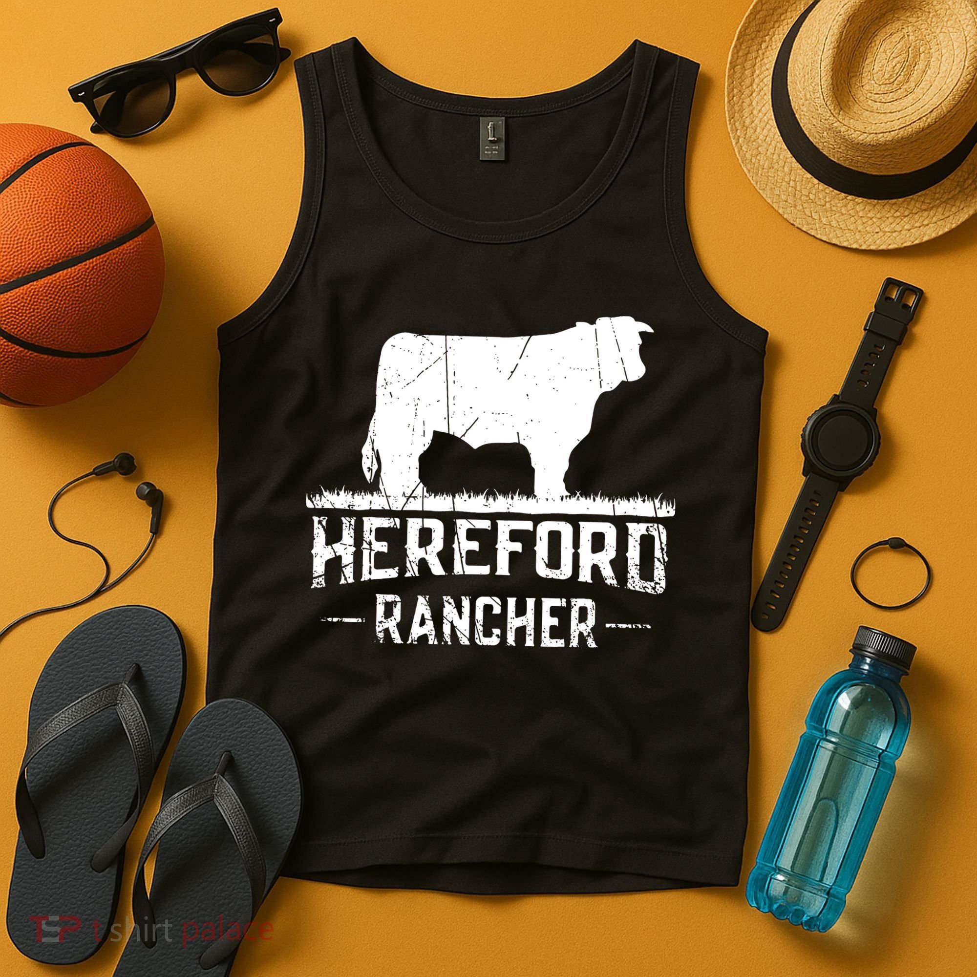 Hereford Rancher Hereford Cow For Cattle Farmer Tank Top