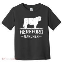 Hereford Rancher Hereford Cow For Cattle Farmer Toddler T-Shirt thumb 0