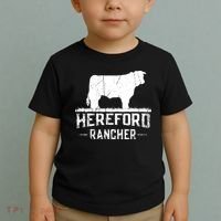 Hereford Rancher Hereford Cow For Cattle Farmer Toddler T-Shirt thumb 2
