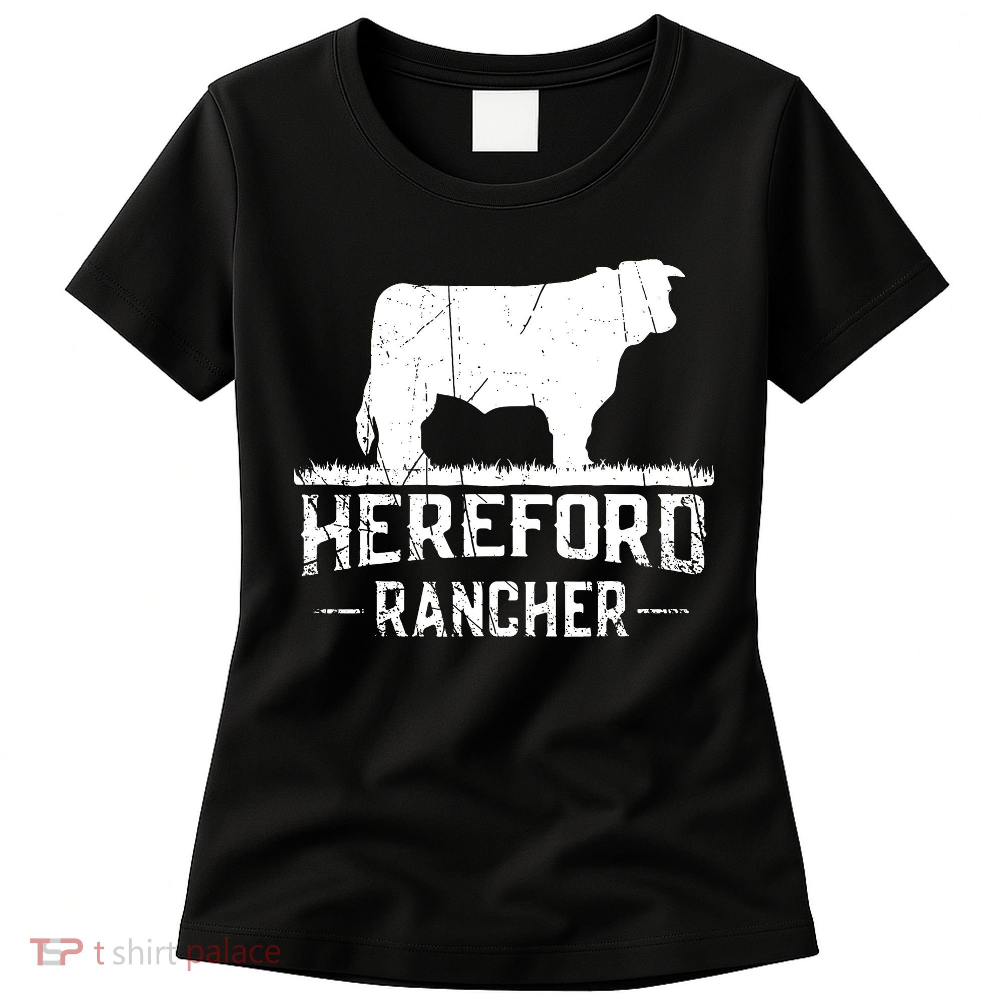Hereford Rancher Hereford Cow For Cattle Farmer Women's T-Shirt