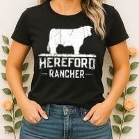 Hereford Rancher Hereford Cow For Cattle Farmer Women's T-Shirt thumb 2