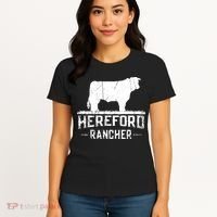 Hereford Rancher Hereford Cow For Cattle Farmer Women's T-Shirt thumb 4