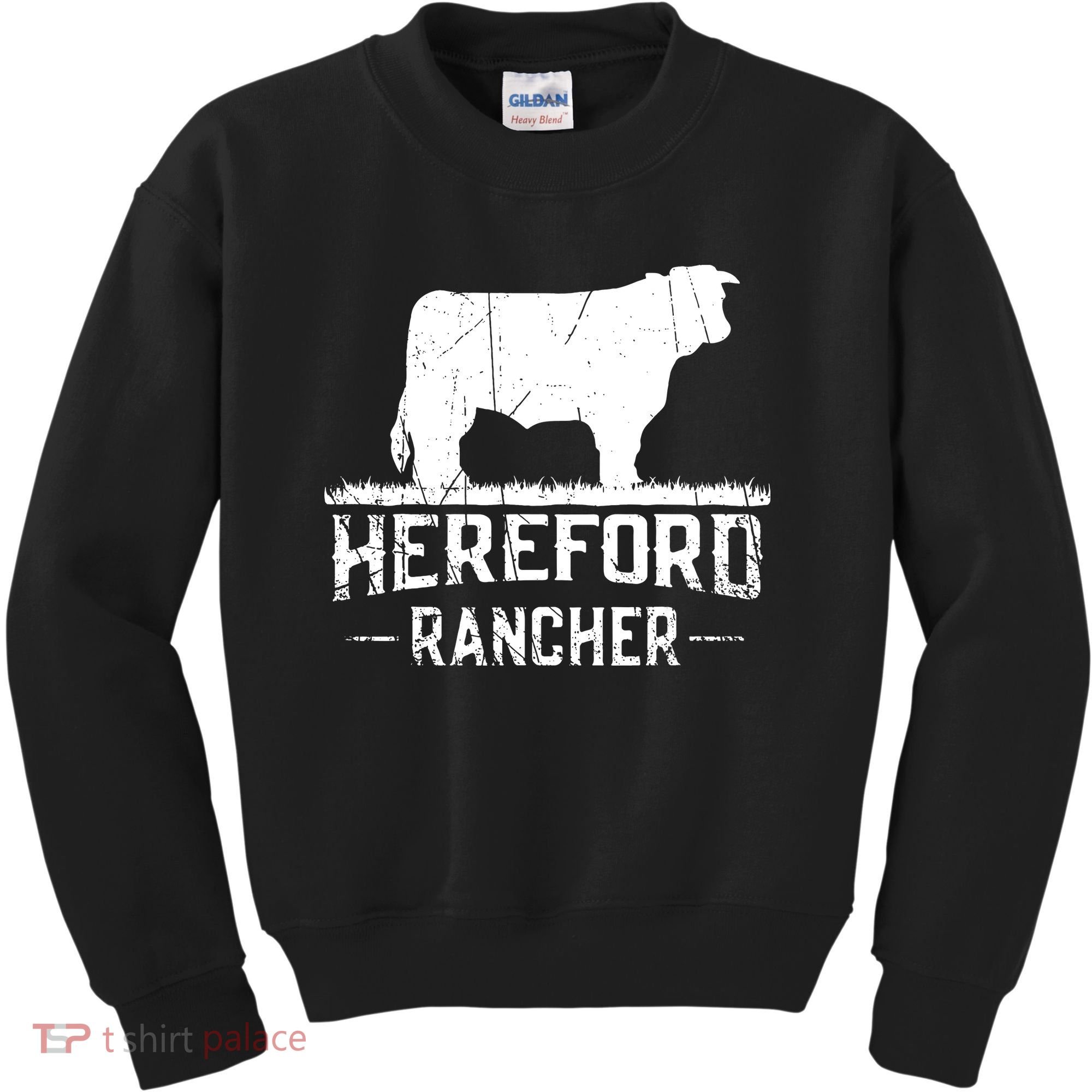Hereford Rancher Hereford Cow For Cattle Farmer Kids Sweatshirt