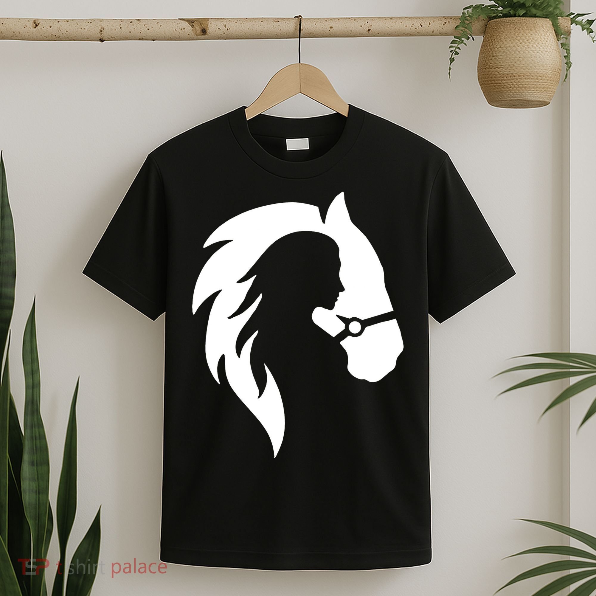 Horse Riding Horse Riding Horse Motif T-Shirt