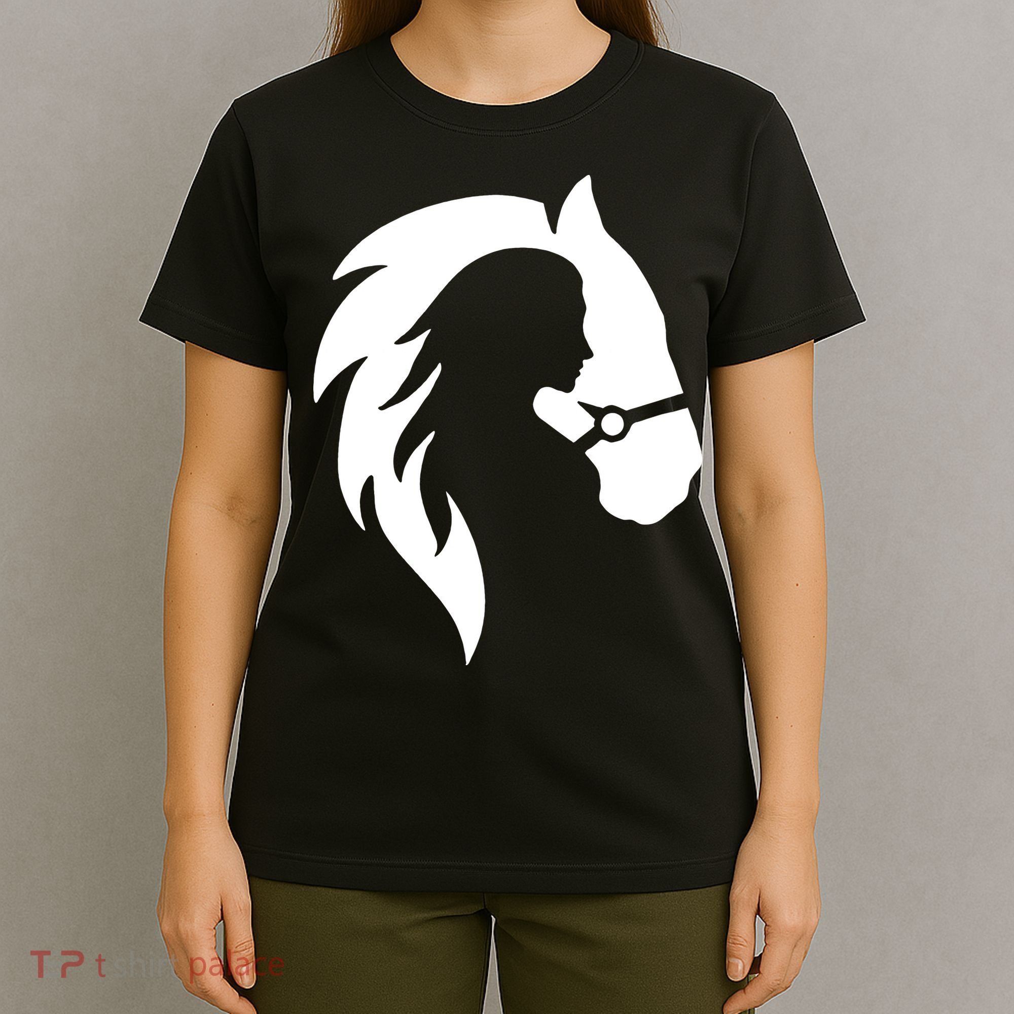 Horse Riding Horse Riding Horse Motif T-Shirt