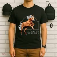 Haflinger Rider Horse Pony Riding T-Shirt thumb 6