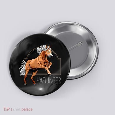 Haflinger Rider Horse Pony Riding Button