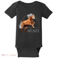 Haflinger Rider Horse Pony Riding Baby Bodysuit thumb 0
