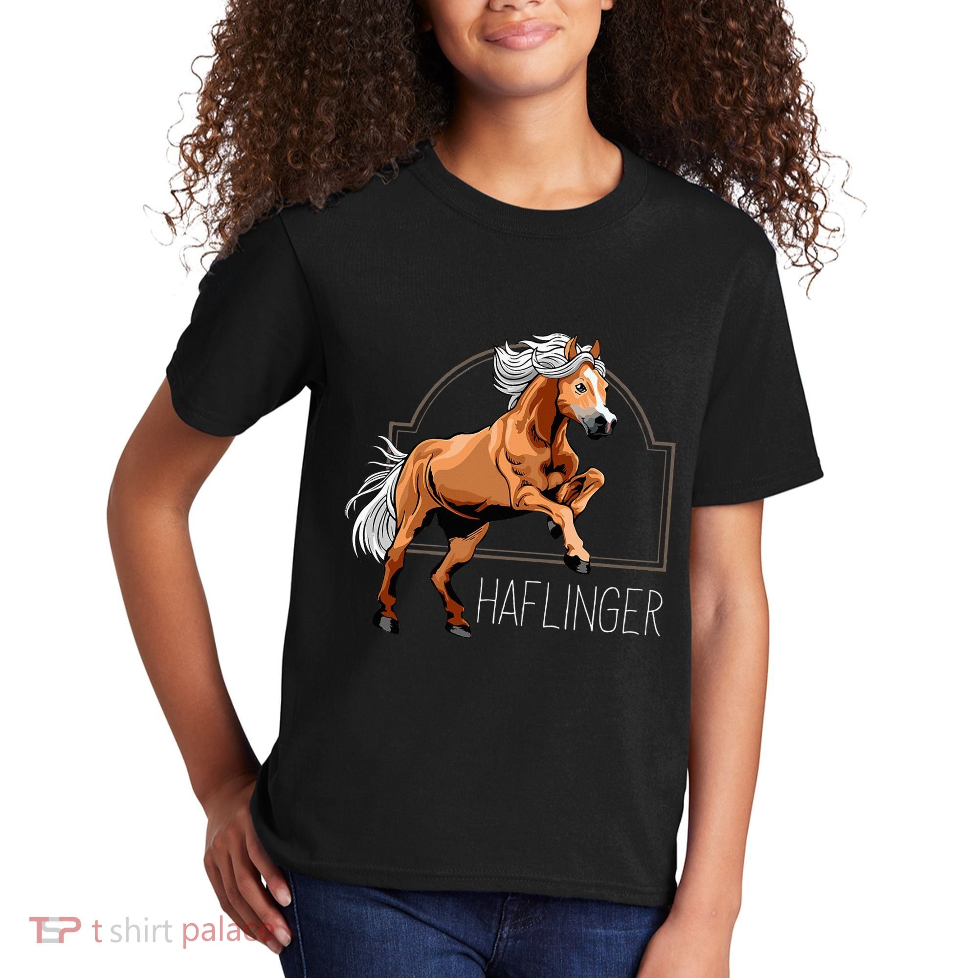 Haflinger Rider Horse Pony Riding Kids T-Shirt