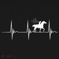 Horse Racing Heartbeat Ekg Pulse Equestrian Horseback Riding Gift Ornament thumb 1