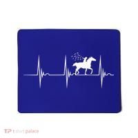 Horse Racing Heartbeat Ekg Pulse Equestrian Horseback Riding Gift Mousepad thumb 0