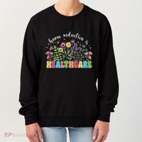 Harm Reduction Is Healthcare Overdose Awareness Day Groovy Women's Sweatshirt thumb 0
