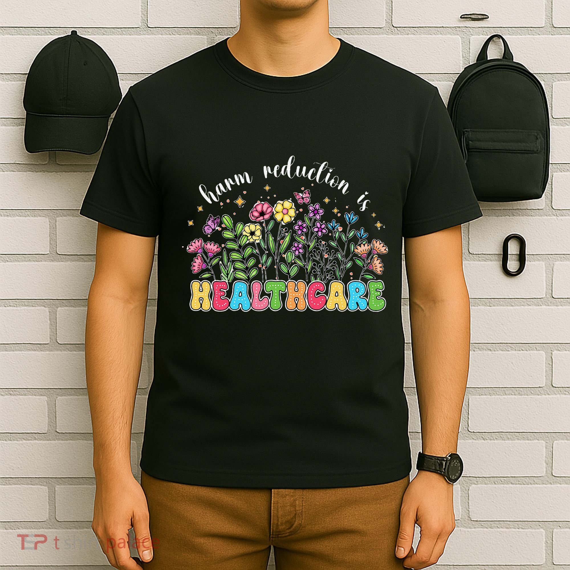 Harm Reduction Is Healthcare Overdose Awareness Day Groovy T-Shirt