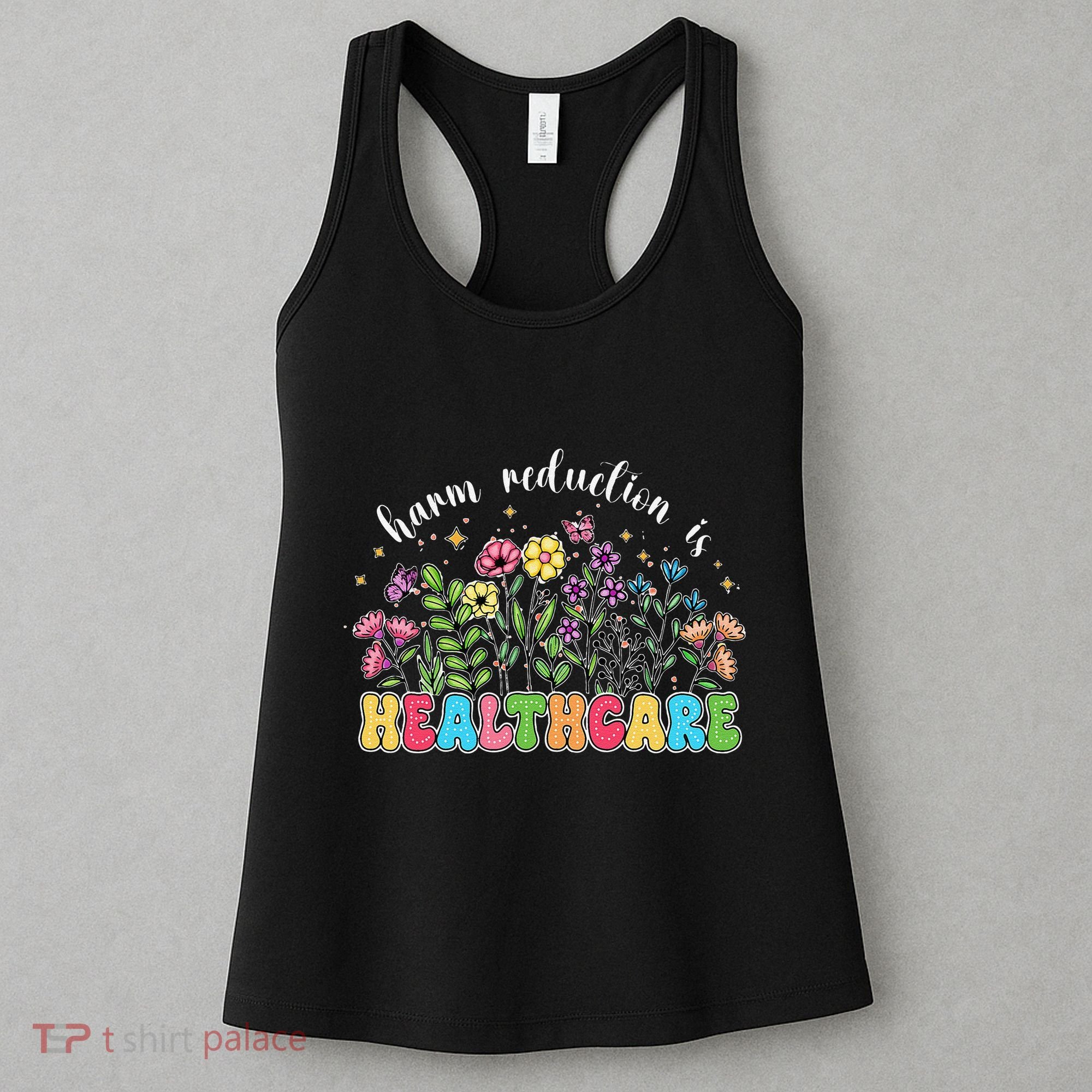 Harm Reduction Is Healthcare Overdose Awareness Day Groovy Women's Tank Top