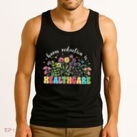 Harm Reduction Is Healthcare Overdose Awareness Day Groovy Tank Top thumb 3