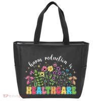 Harm Reduction Is Healthcare Overdose Awareness Day Groovy Tote Bag thumb 0
