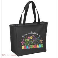 Harm Reduction Is Healthcare Overdose Awareness Day Groovy Tote Bag thumb 2