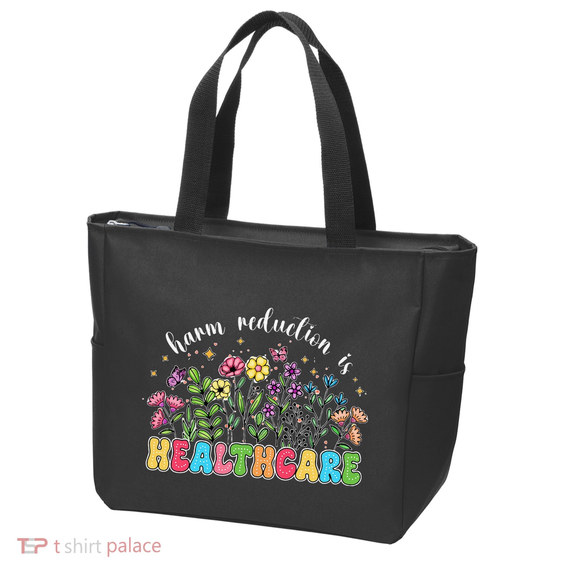 Harm Reduction Is Healthcare Overdose Awareness Day Groovy Tote Bag