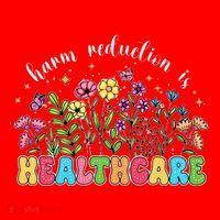 Harm Reduction Is Healthcare Overdose Awareness Day Groovy Santa Hat thumb 1