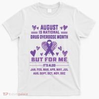 Heart Ribbon June Is National Drug Overdose Awareness T-Shirt thumb 0