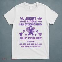 Heart Ribbon June Is National Drug Overdose Awareness T-Shirt thumb 5