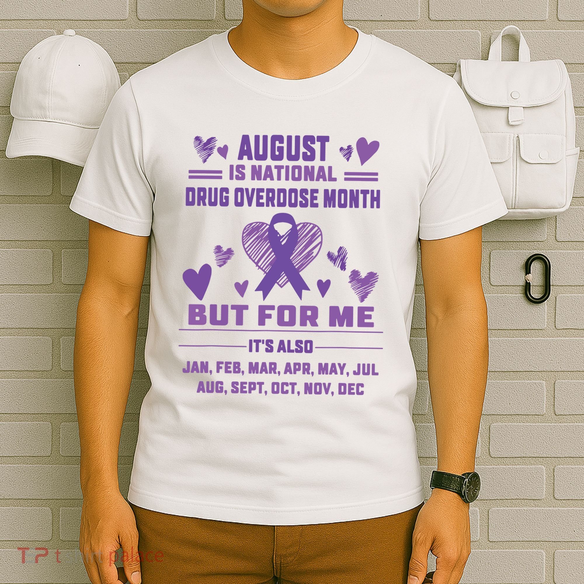 Heart Ribbon June Is National Drug Overdose Awareness T-Shirt
