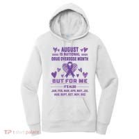 Heart Ribbon June Is National Drug Overdose Awareness Women's Hoodie thumb 0