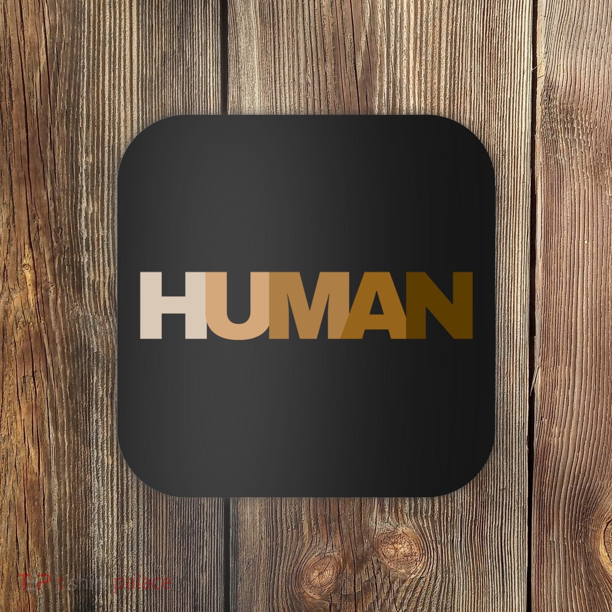 Human Rights Kindness Peace Equality Inclusion Melanin Love Gift Coaster